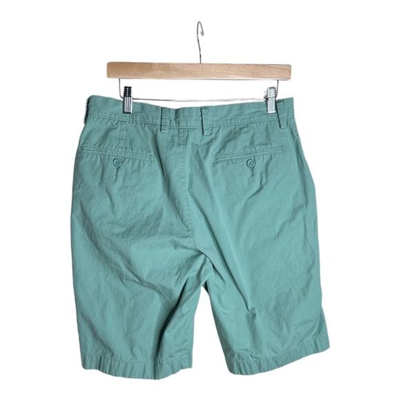 J. Crew Men's Rivington Chino Shorts Green Flat Front Size 32W SOLD AS IS - Picture 2 of 9